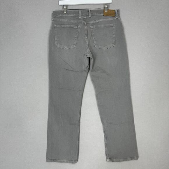 Mott & Bow Mercer Straight Leg Jeans Mens 35x30 Light Gray Stretch Twill Denim - Picture 4 of 12